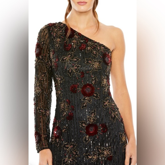 One Shoulder Embellished Mini Dress - Picture 4 of 7